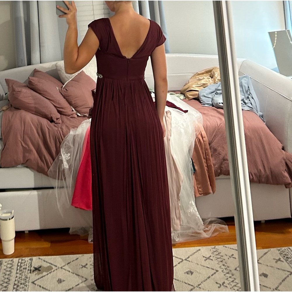 David’s bridal maroon bridesmaid dress worn once